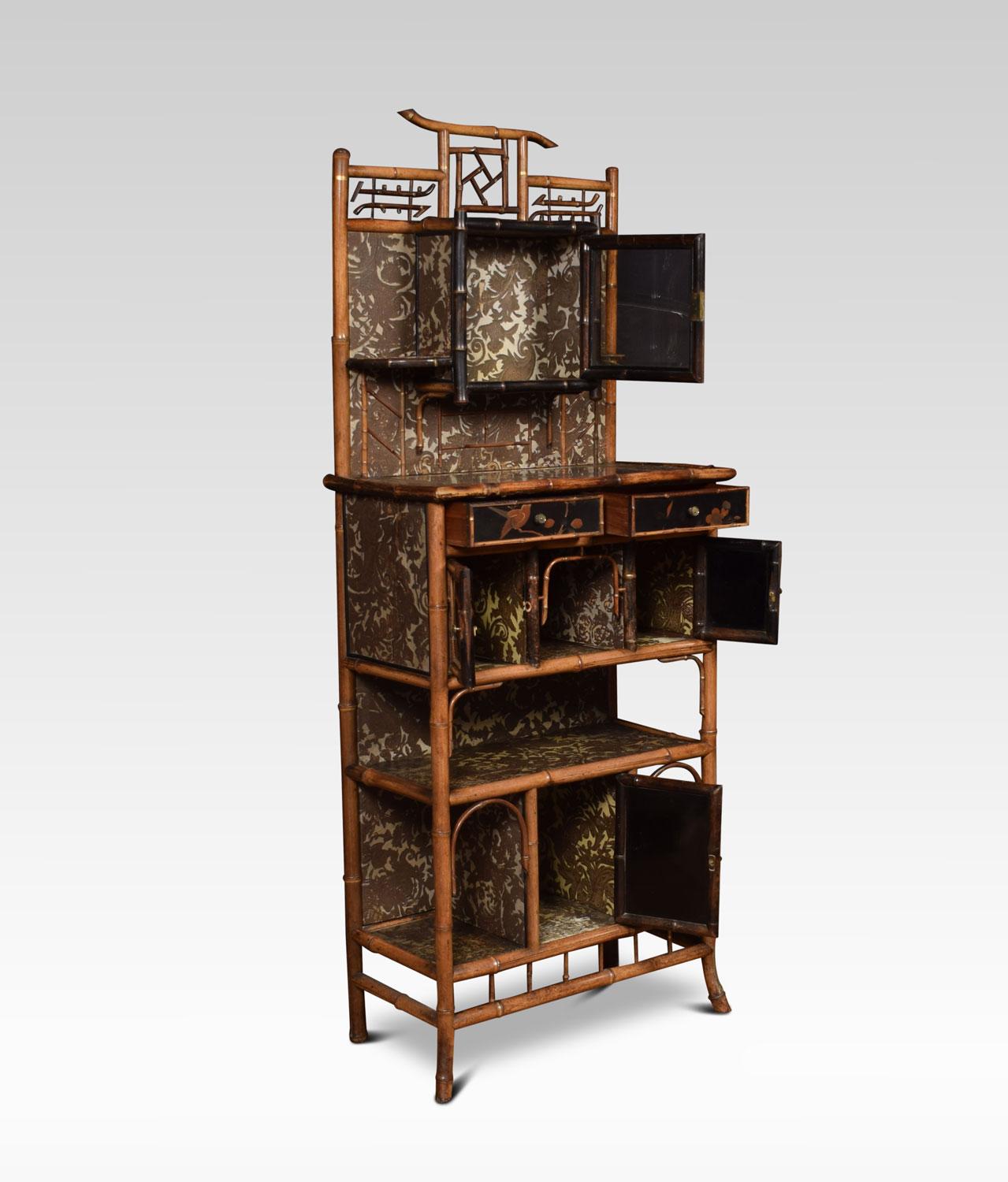 19th Century Aesthetic Bamboo Cabinet 4