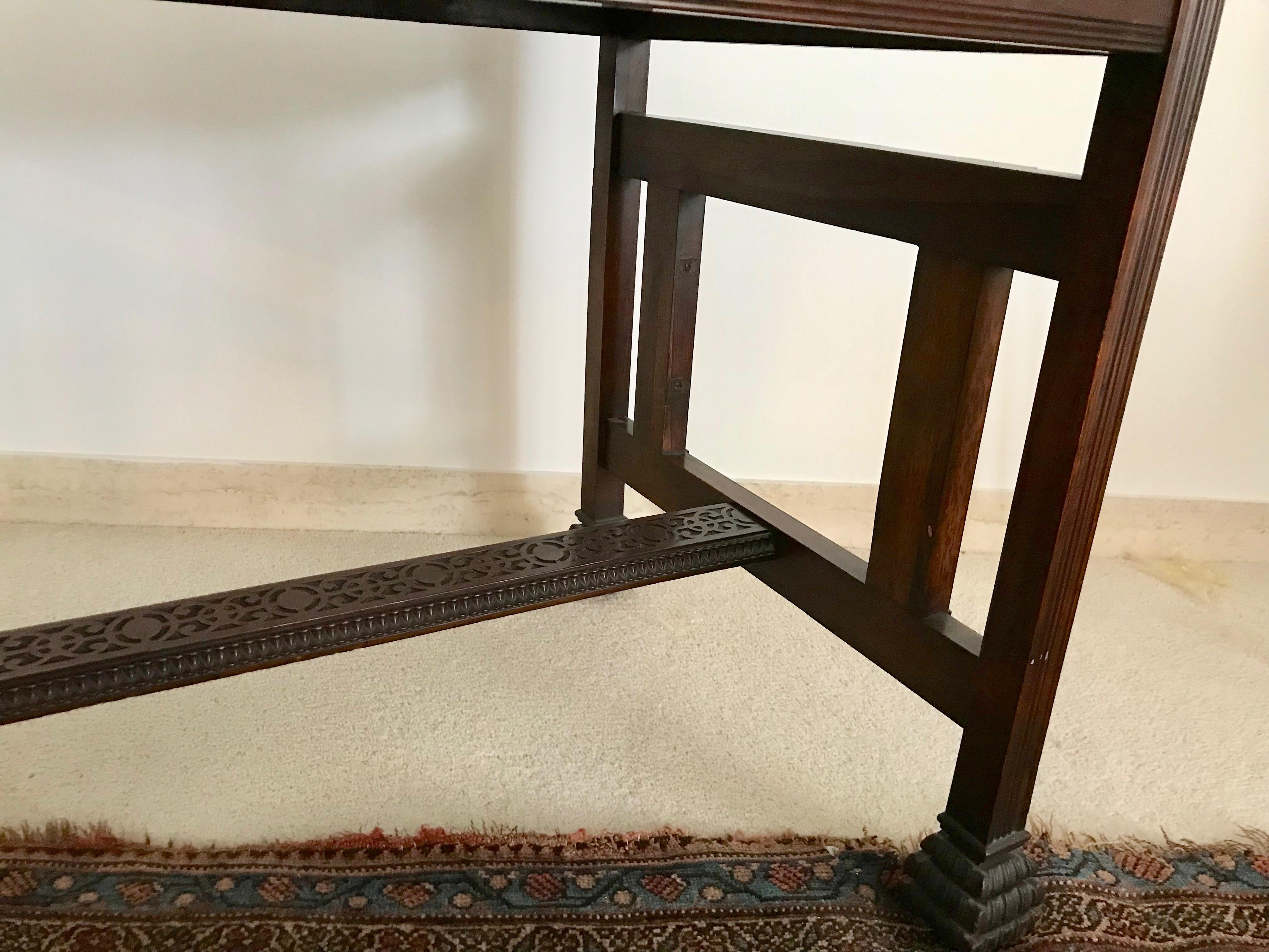 19TH Century Aesthetic Era Library Table For Sale 6