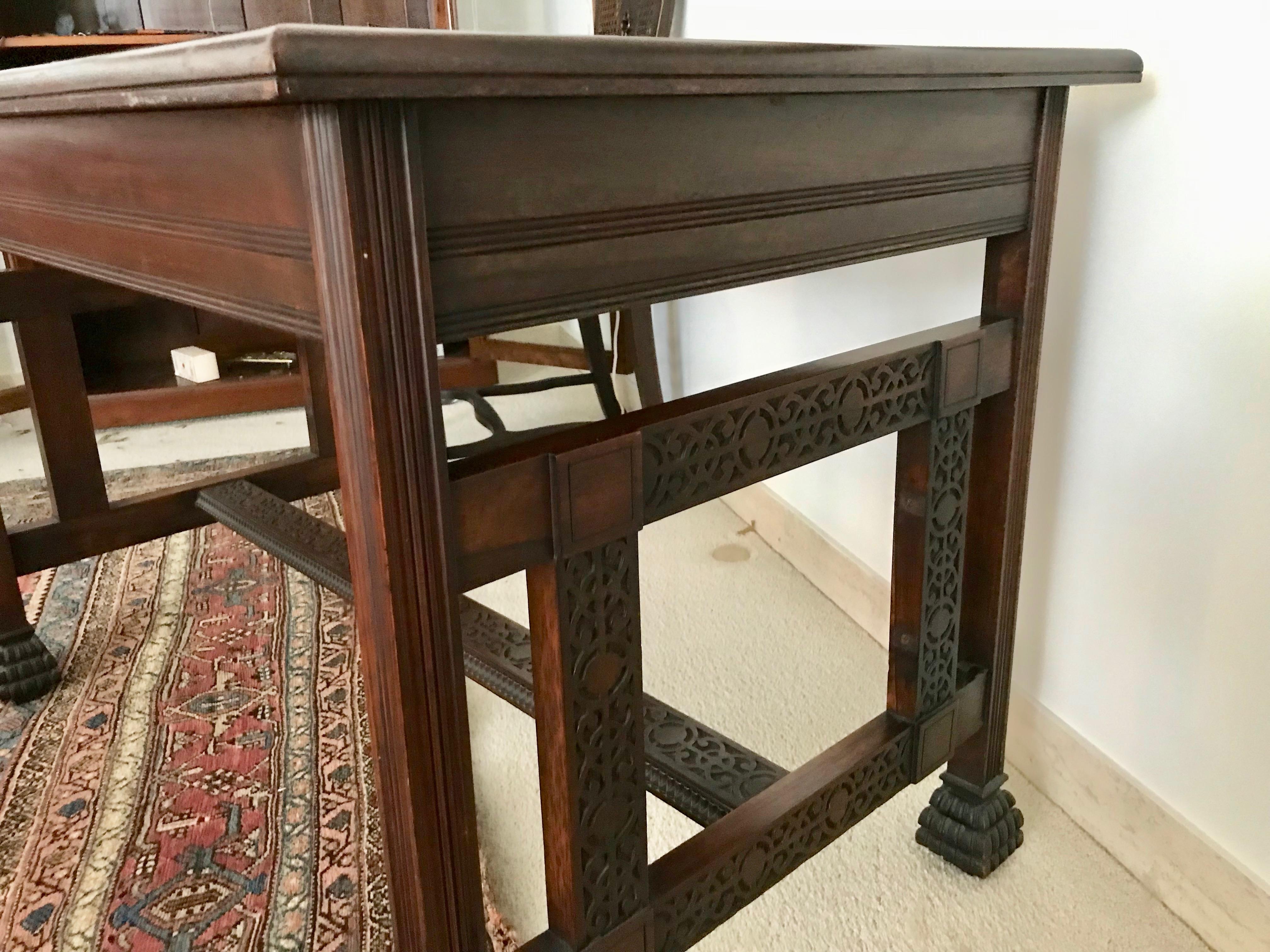 19TH Century Aesthetic Era Library Table For Sale 7