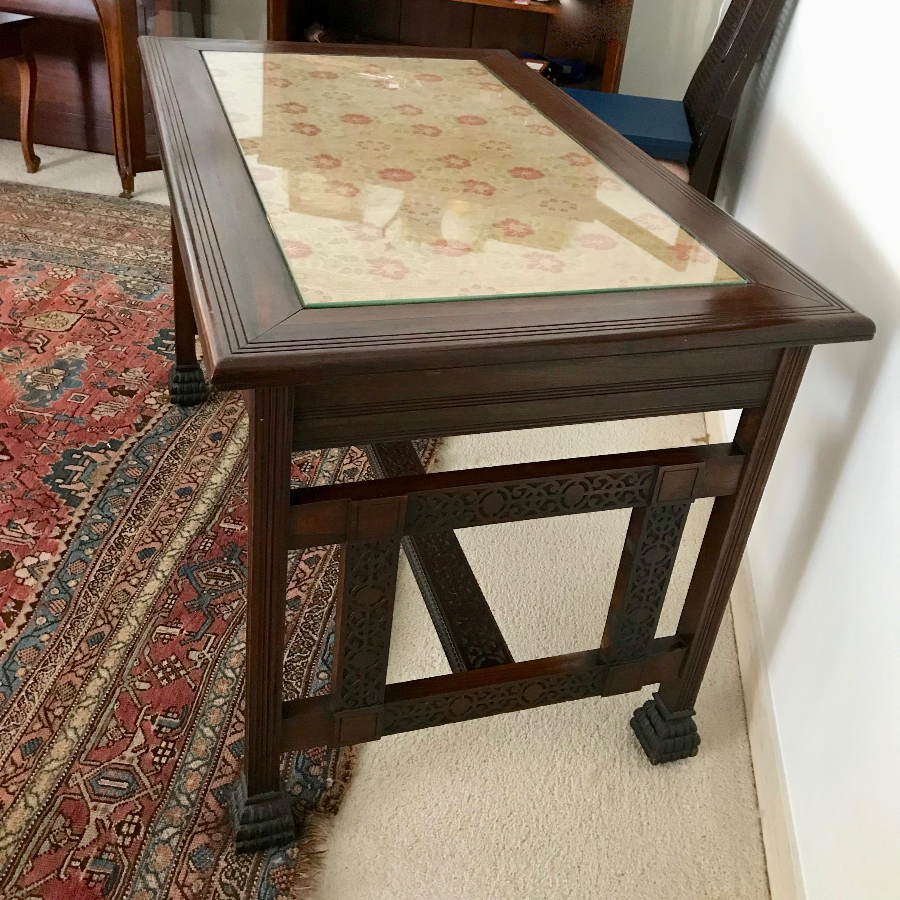 19TH Century Aesthetic Era Library Table For Sale 1