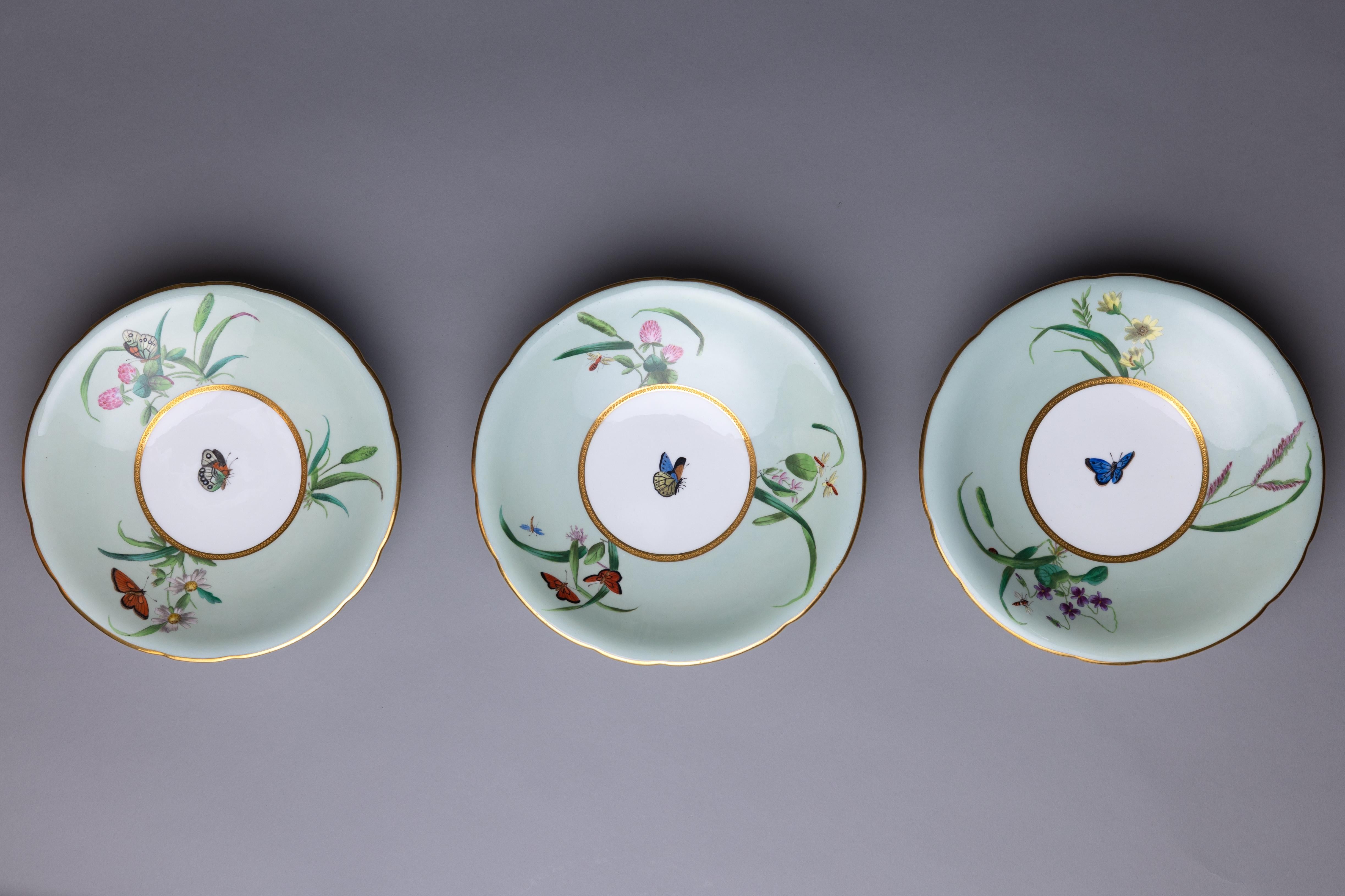 Ästhetisches Minton-Teller-Set des 19. Jahrhunderts im Angebot 1