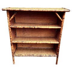19th Century Aesthetic Movement Bamboo & Cane Bookshelf
