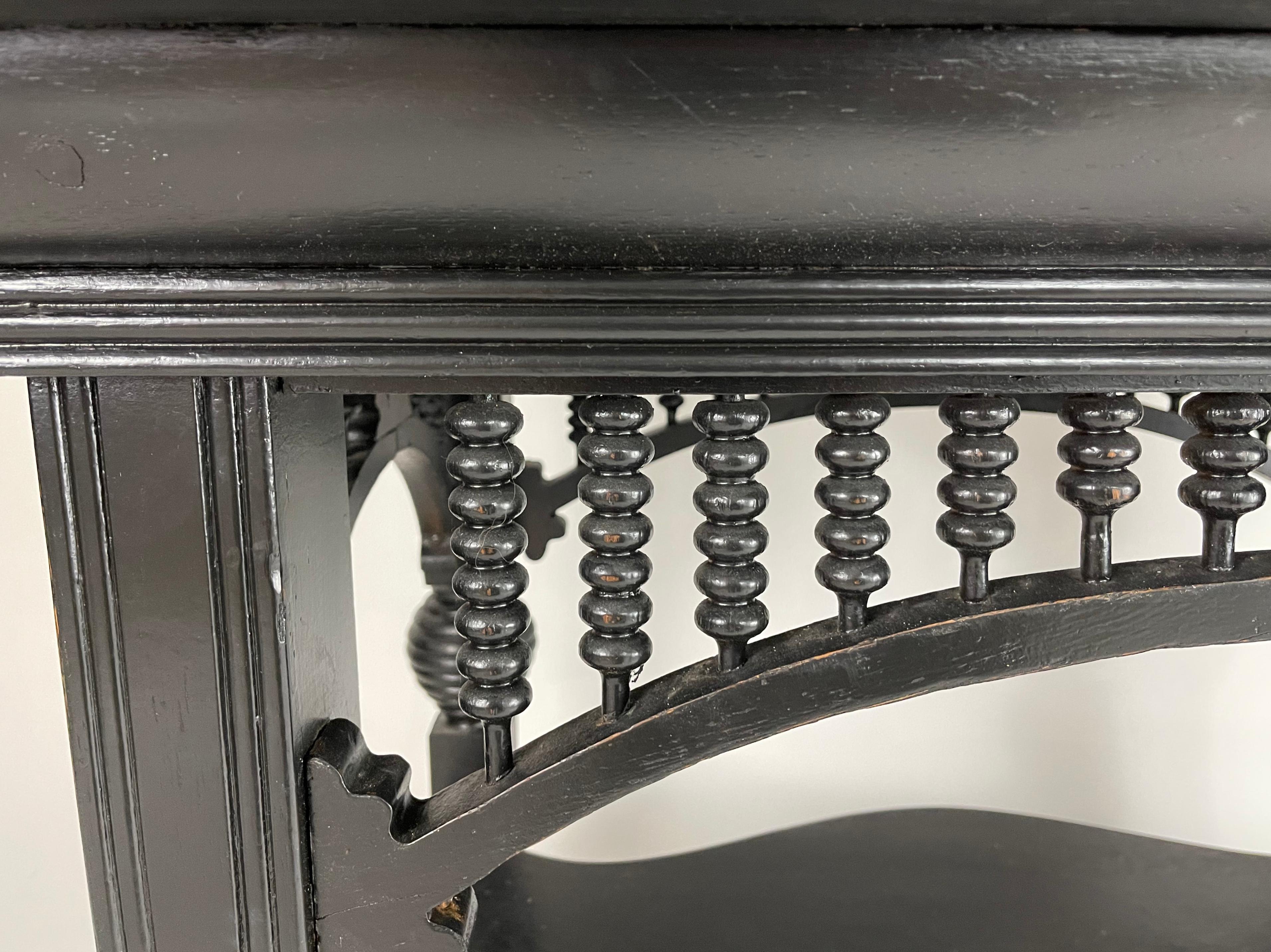 19th Century Aesthetic Movement Black Painted Table 3