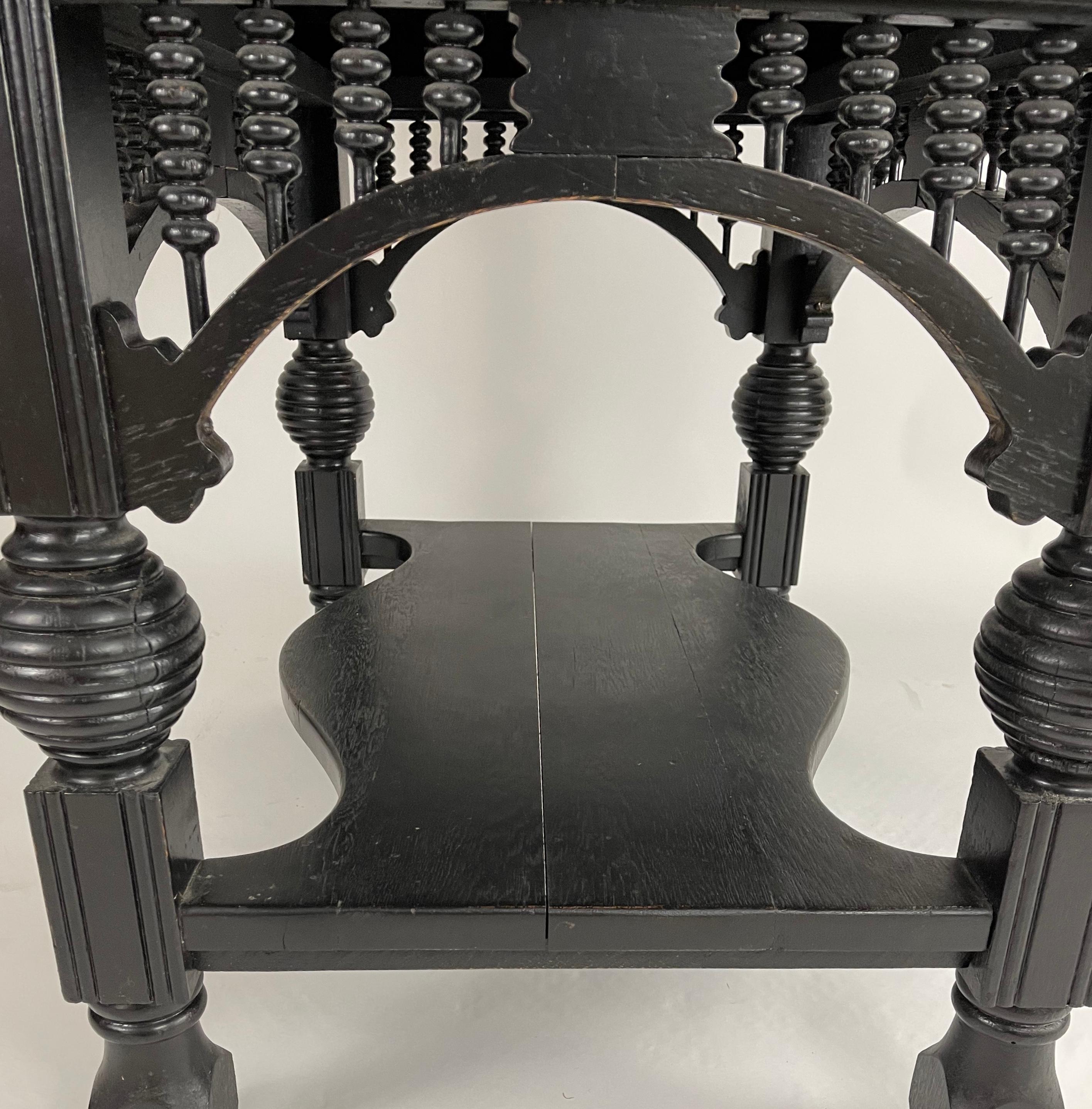 19th Century Aesthetic Movement Black Painted Table 2
