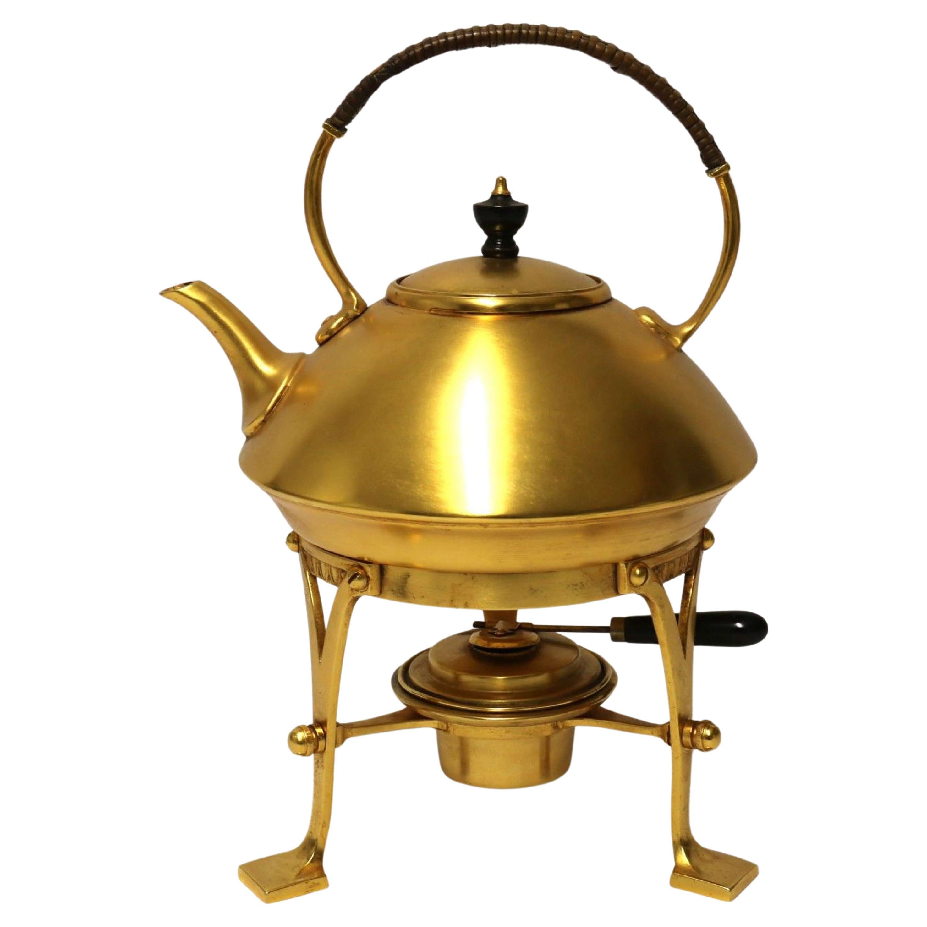  19th Century Aesthetic movement brass spirit kettle Circa 1890 For Sale