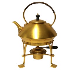 Antique  19th Century Aesthetic movement brass spirit kettle Circa 1890