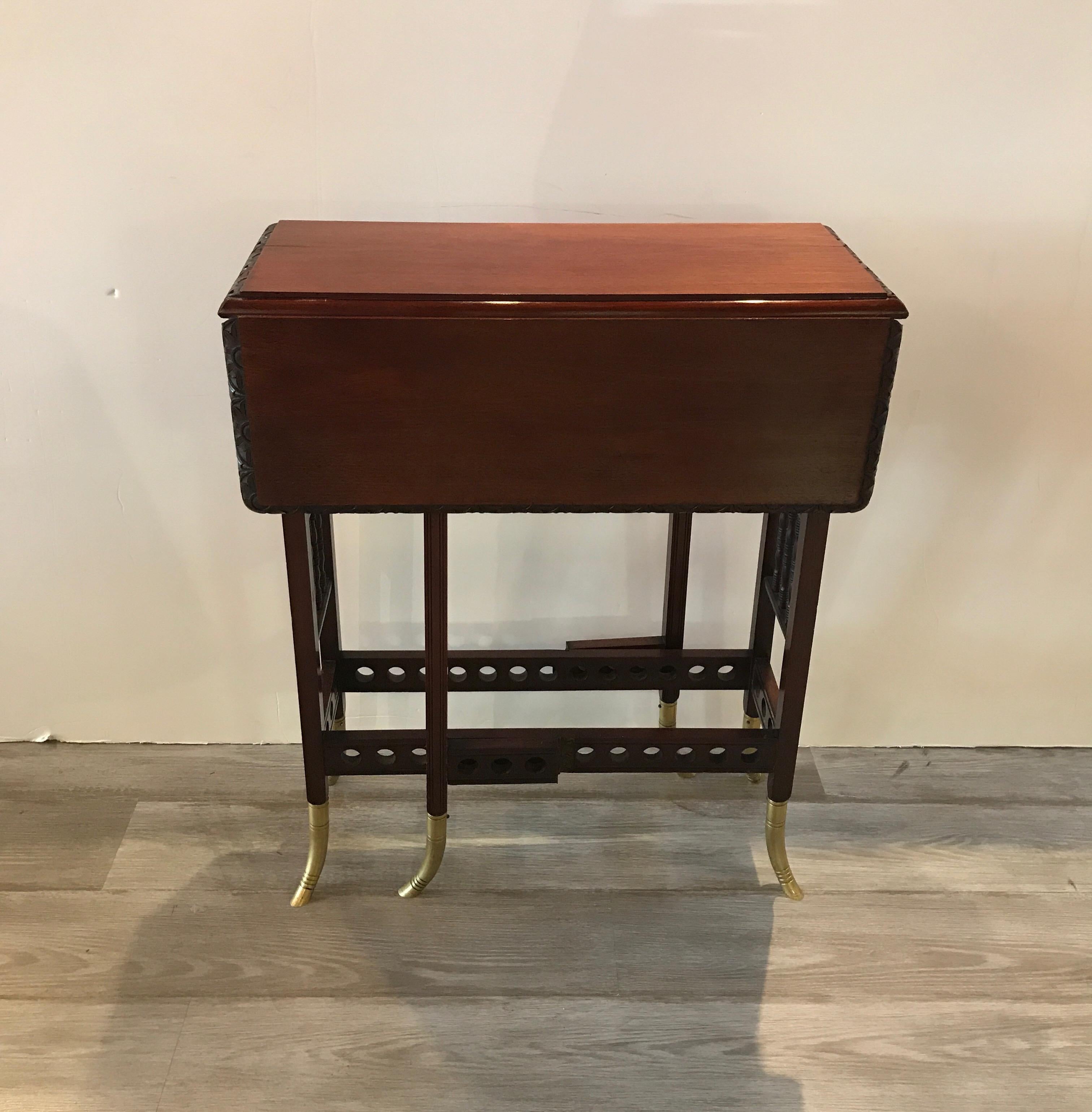 19th Century Aesthetic Movement Drop Leaf Card Table A & H Lejambre 2