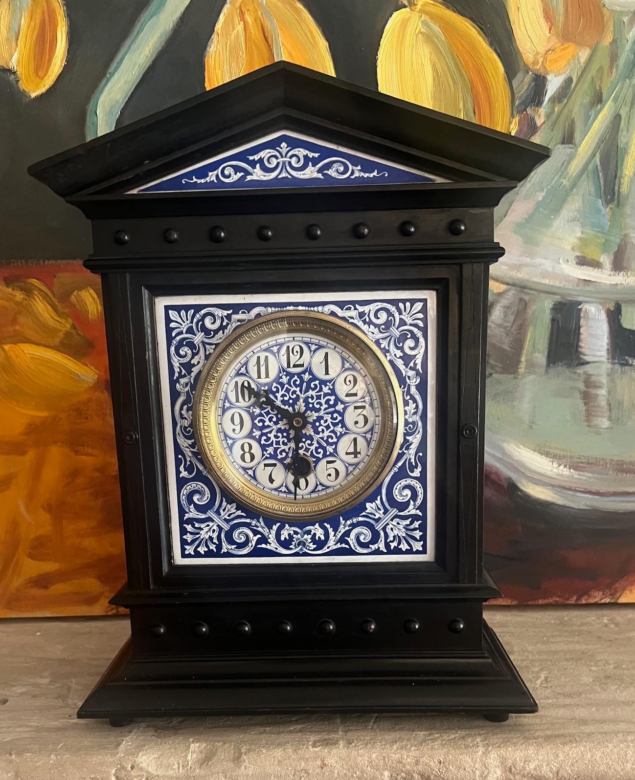 French 19th Century Aesthetic Movement Mantle Clock For Sale