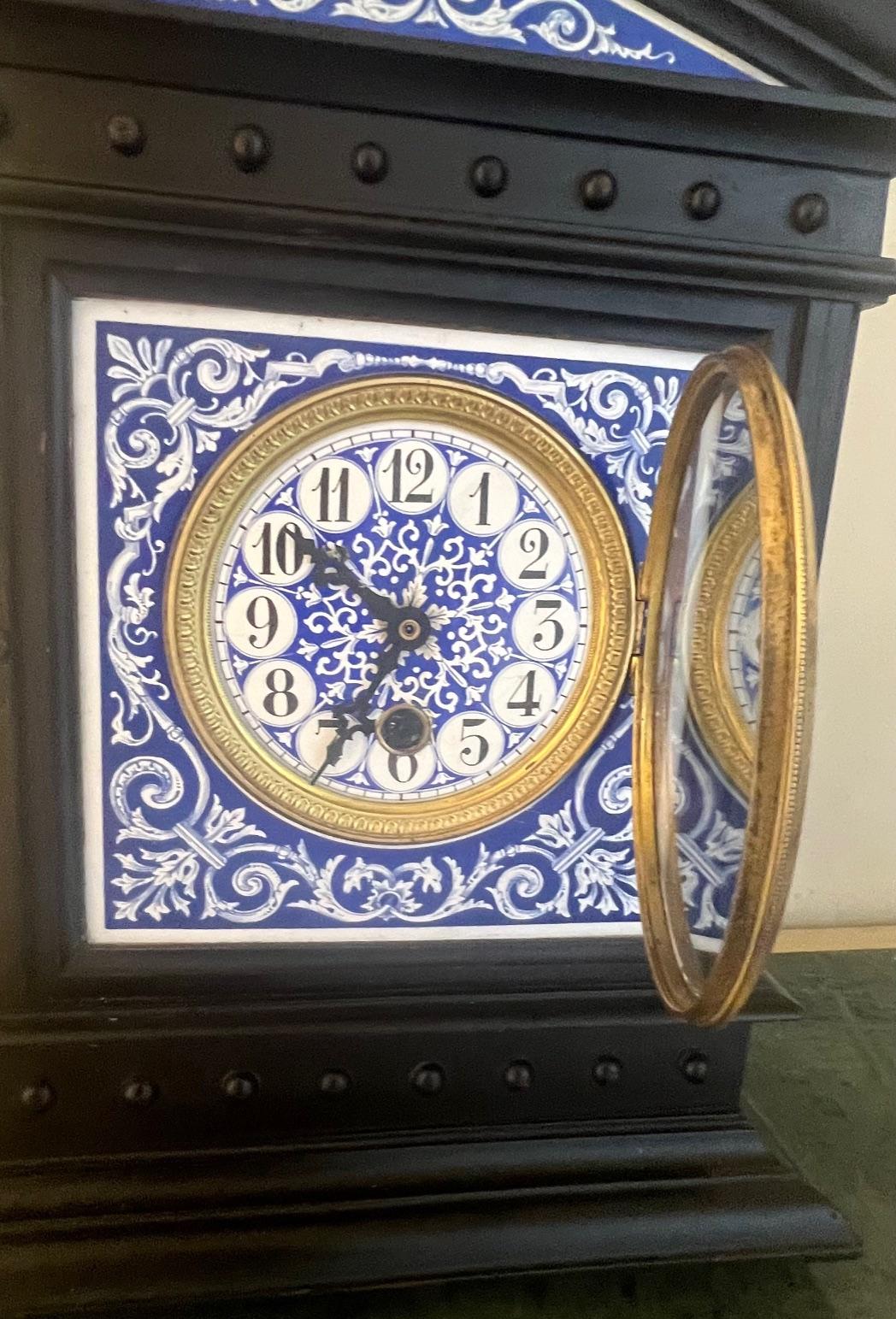 19th Century Aesthetic Movement Mantle Clock For Sale 2