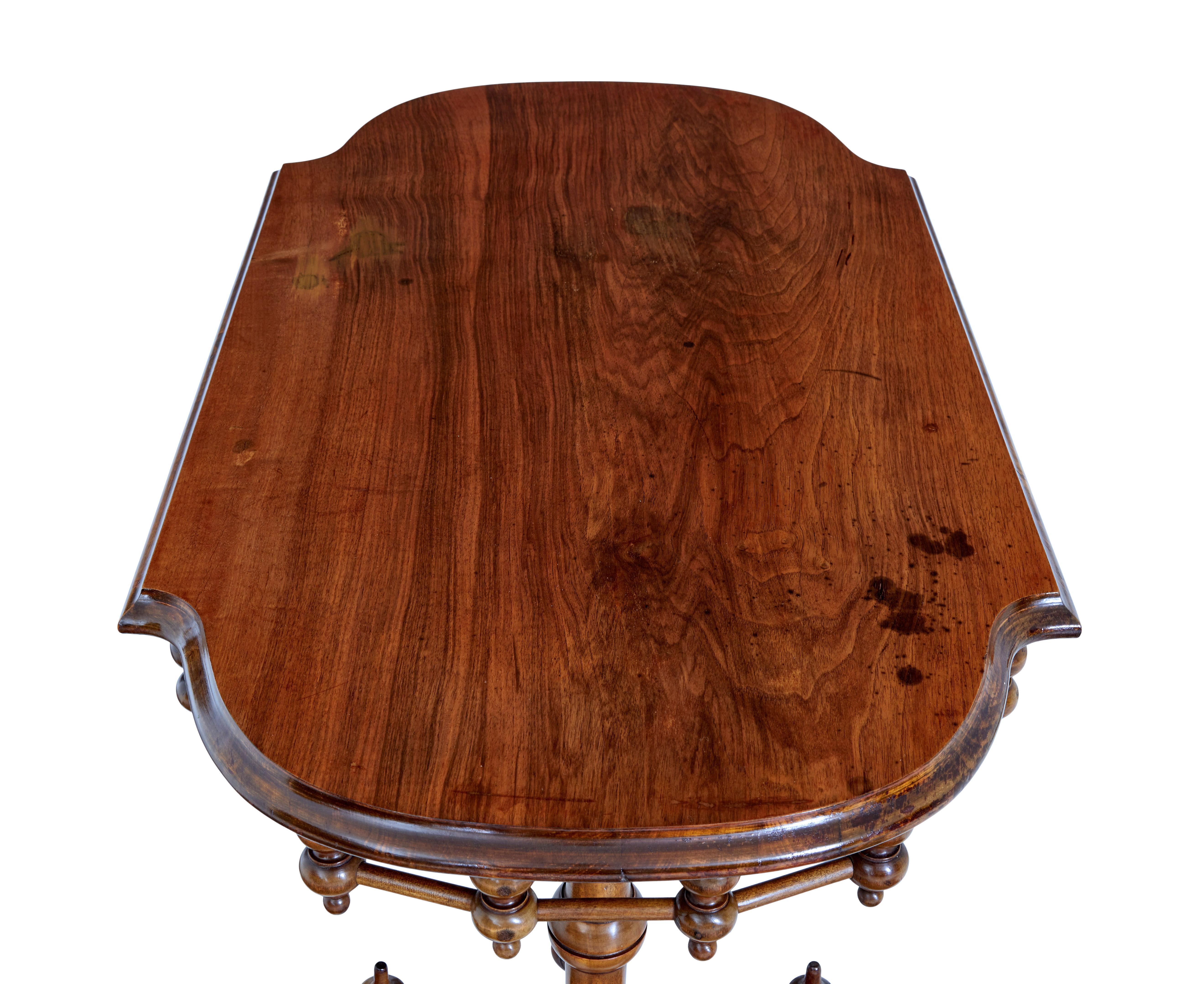 Hand-Crafted 19th Century Aesthetic Movement Walnut Table