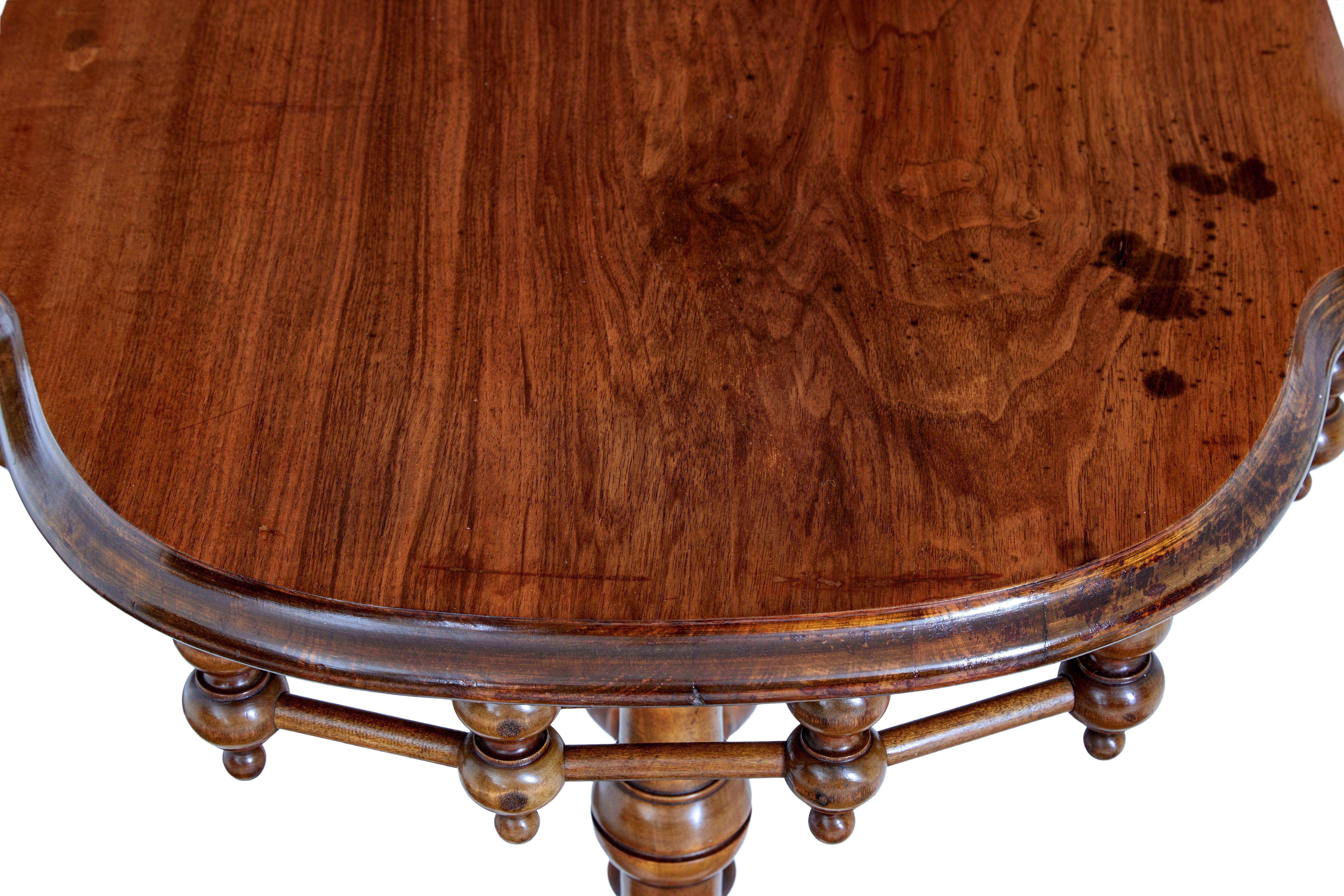 19th Century aesthetic movement walnut table 1