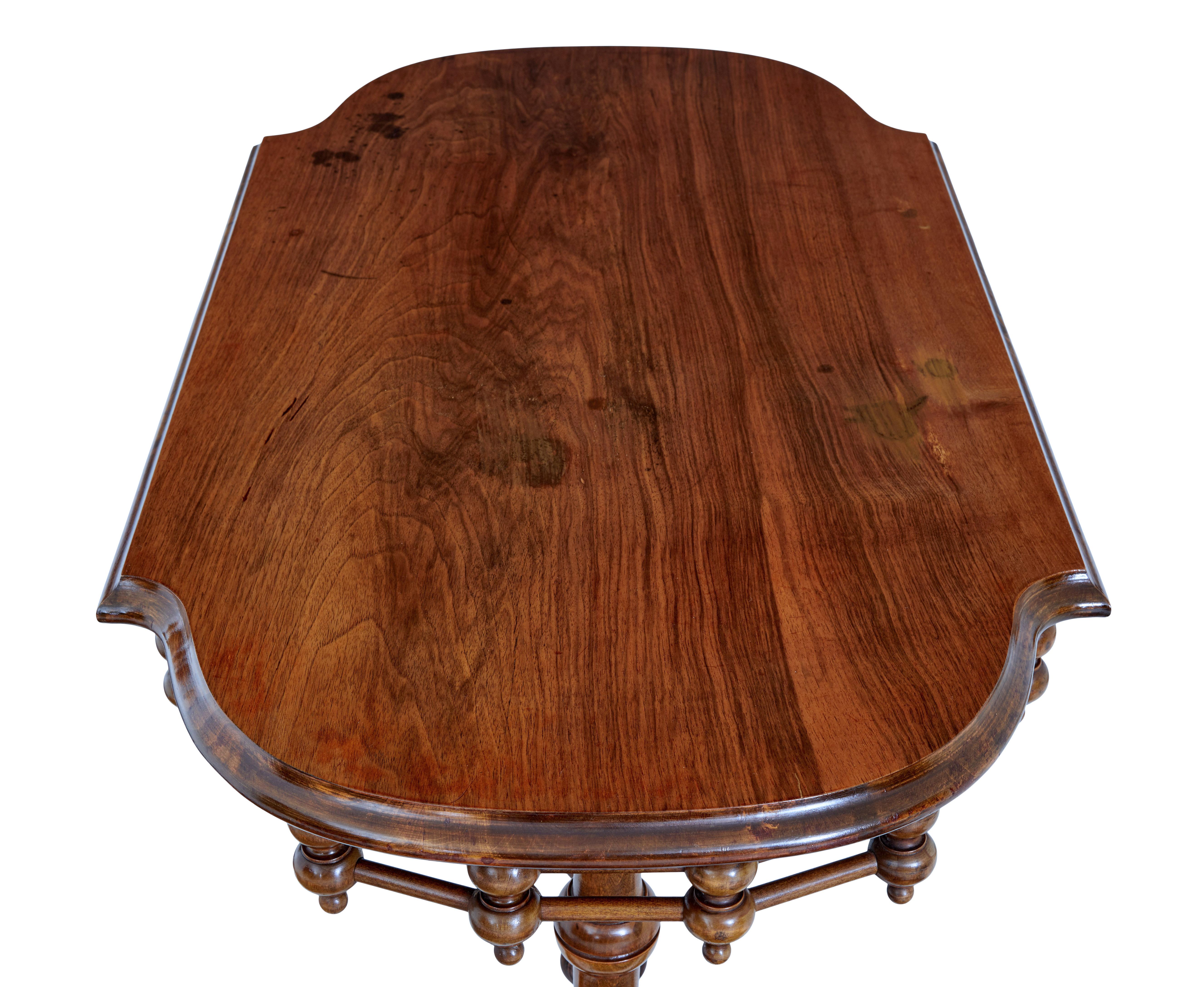 19th Century aesthetic movement walnut table 2