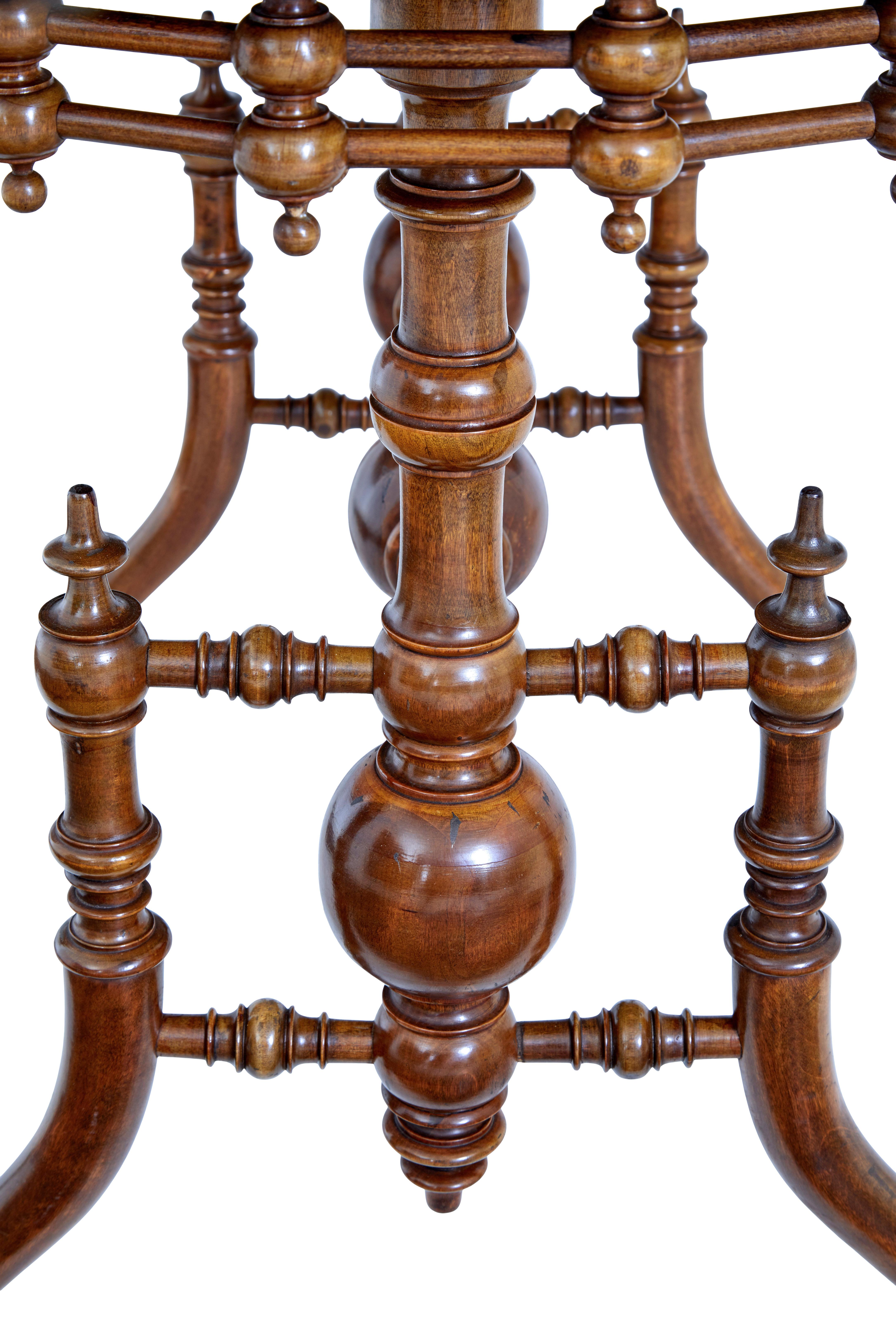 19th Century aesthetic movement walnut table 4