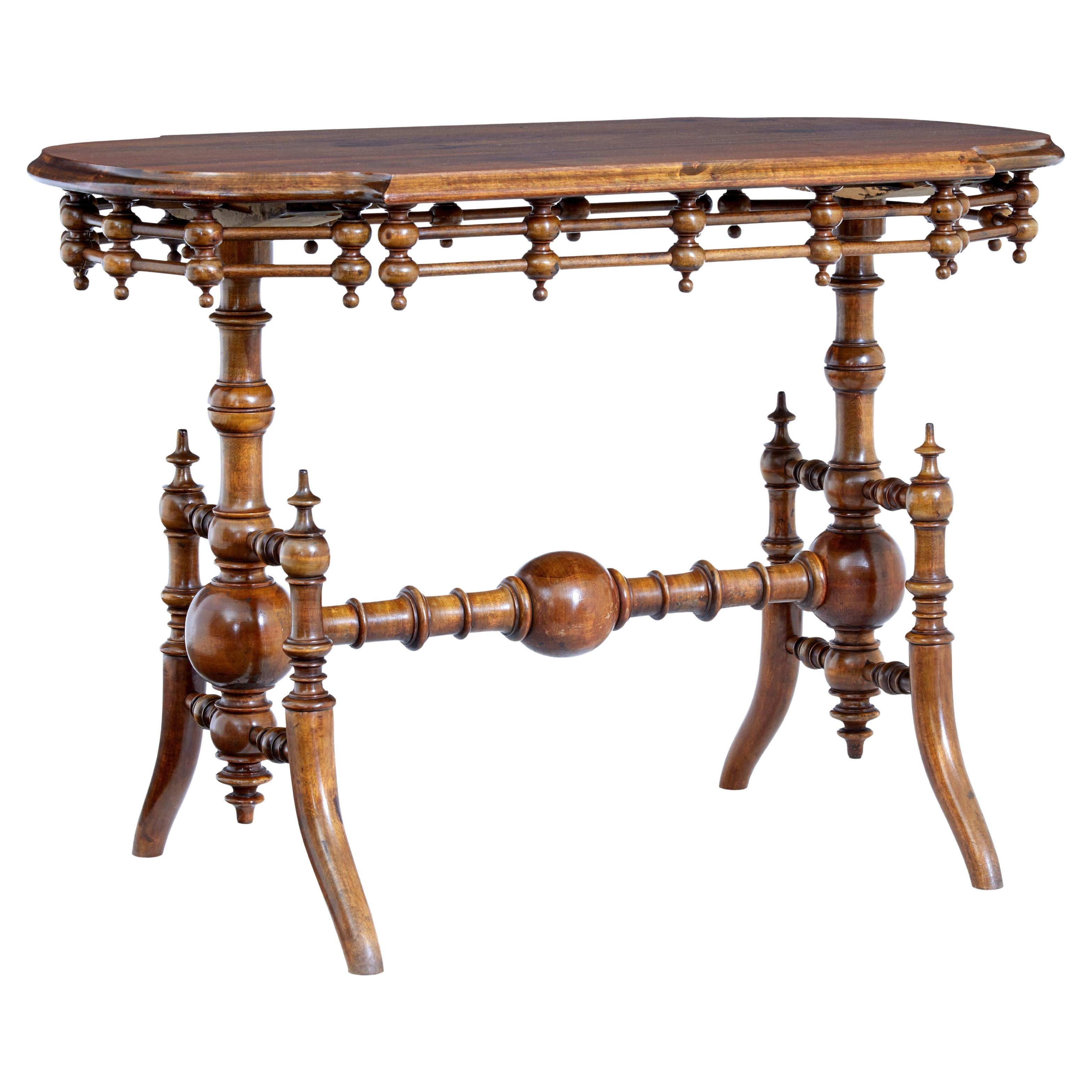 19th Century aesthetic movement walnut table