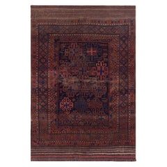 Tappeto principale afghano Baluch del XIX secolo ( 5' x 7' - 152 x 213 cm )