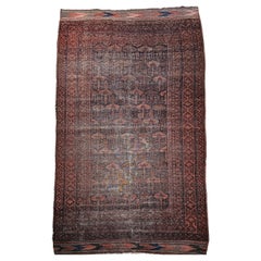 Antique 19th Century Afghan Gallery Rug in Allover Geometric Pattern