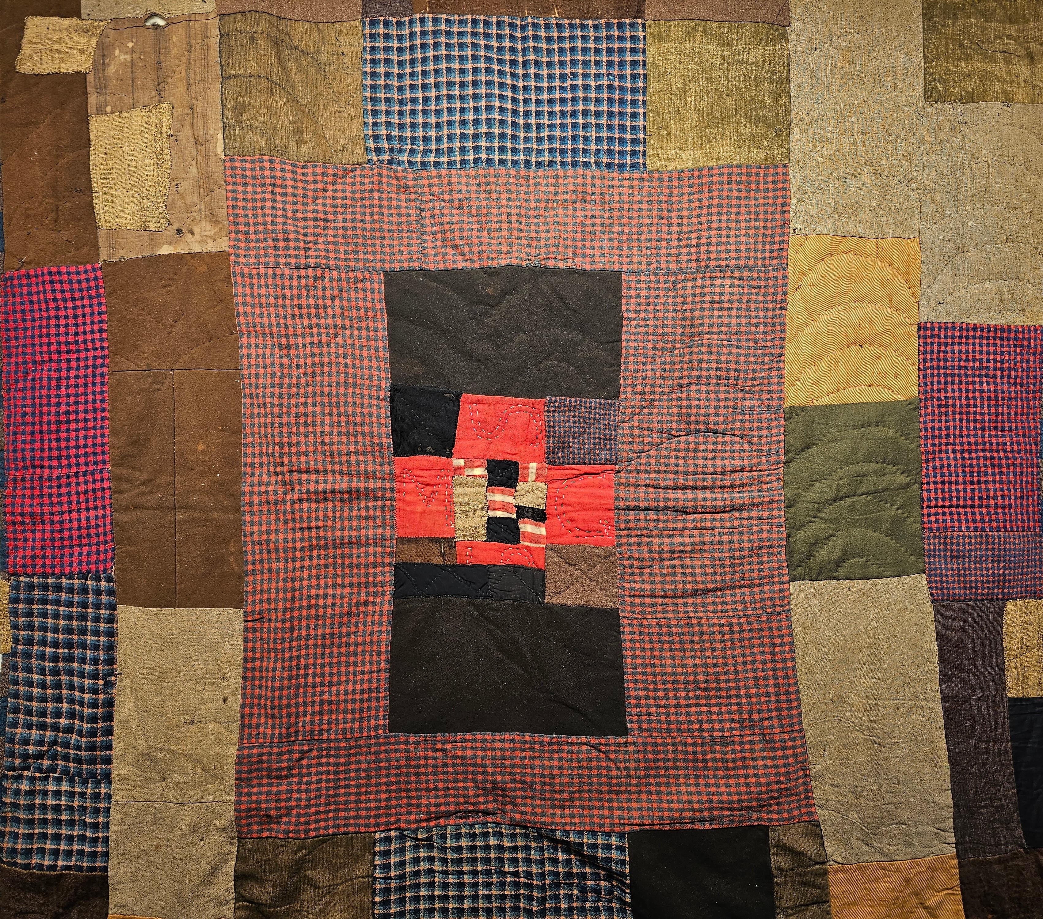 A 25% Discount Sale is Valid only from Dec 19-21, 2023 
FREE 2 Day US Continental Shipping for Delivery By Dec 24, 2023

 African American Southern quilt from the American Civil War era from the deep south, possibly Alabama.  The quilt is hand