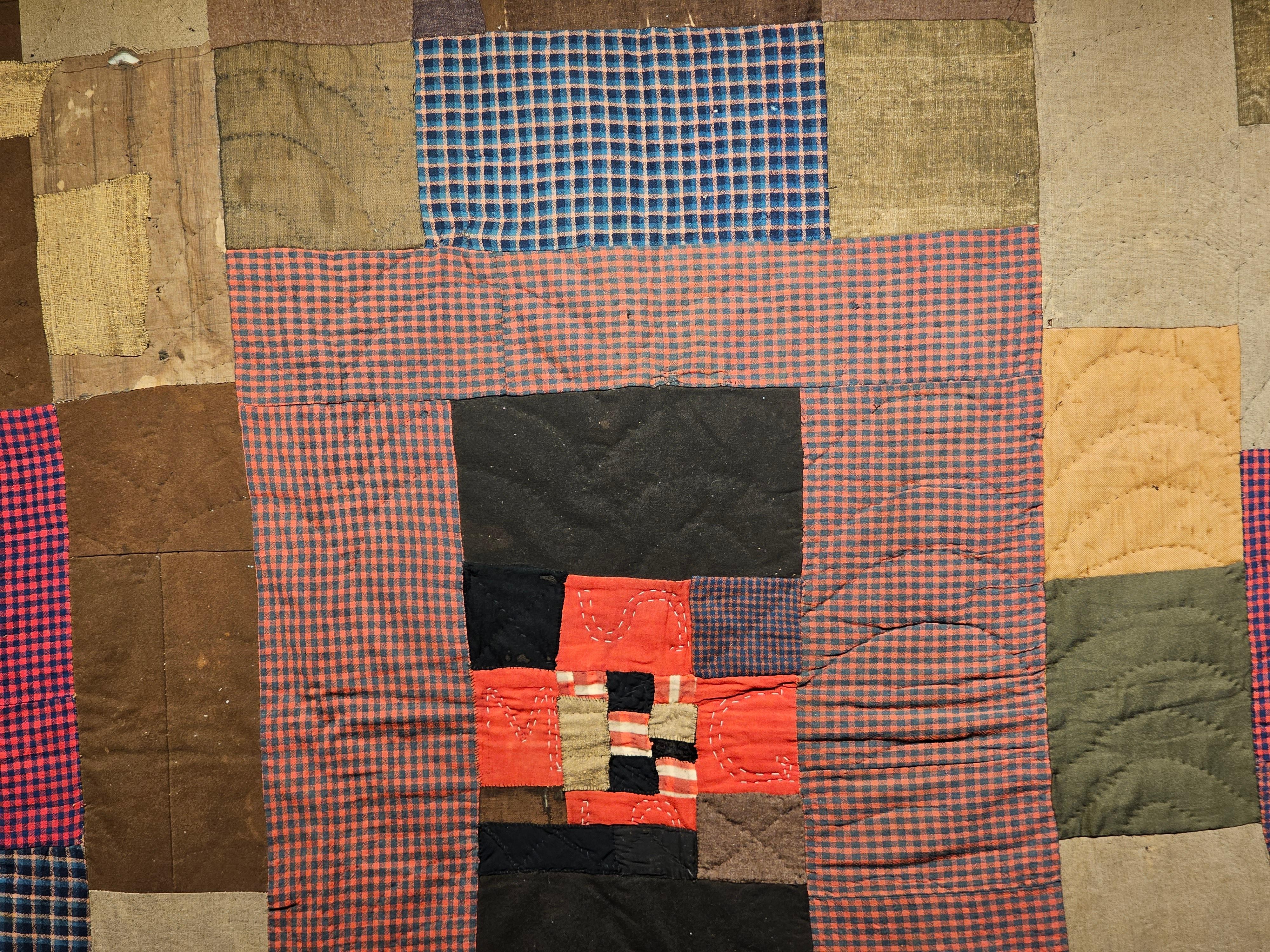 19th Century African American Southern Quilt Possibly of Gee’s Bend, Alabama 3