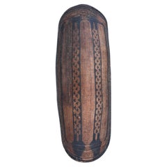 siglo XIX  Escudo africano de mimbre de la tribu Ngombe/Doko, zona de Ubangi RDC