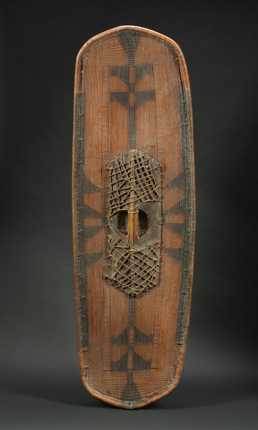 Tribal African Woven War Shield For Sale