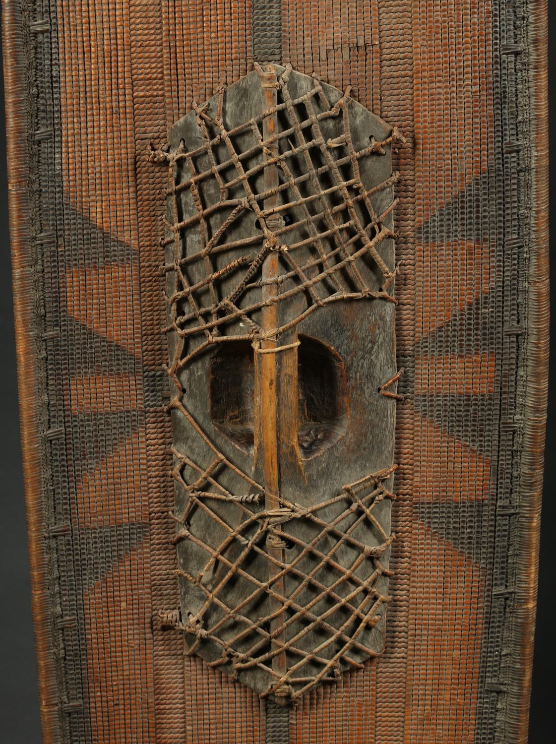 Congolese African Woven War Shield For Sale