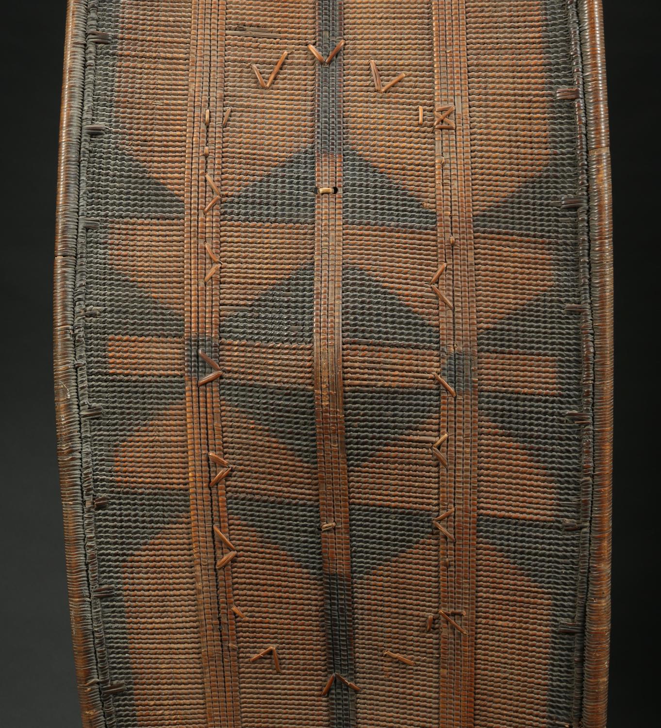 19th Century African Woven War Shield For Sale