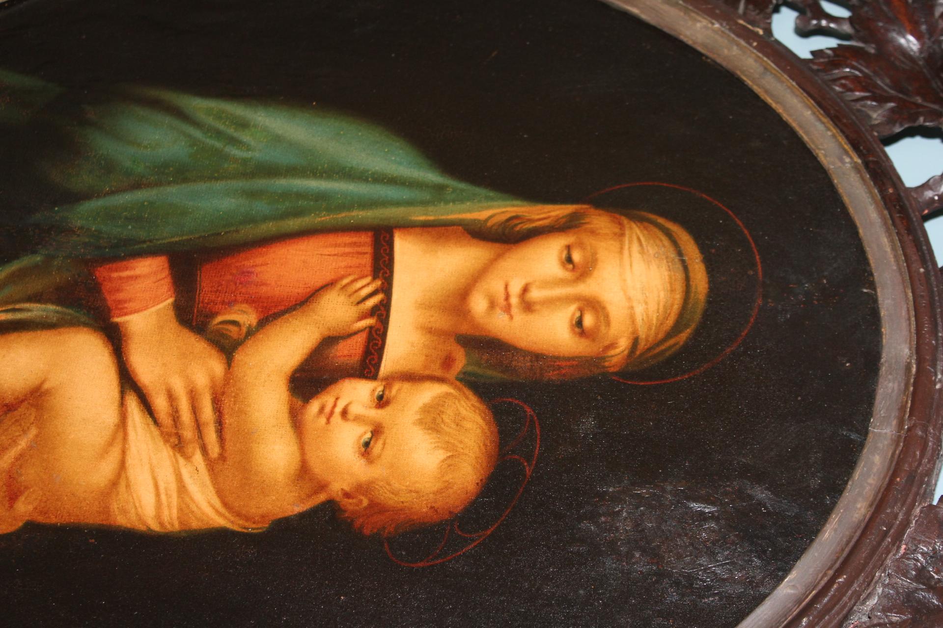 Painted 19th century After Rahael Grand Duke’s Madonna Painting For Sale