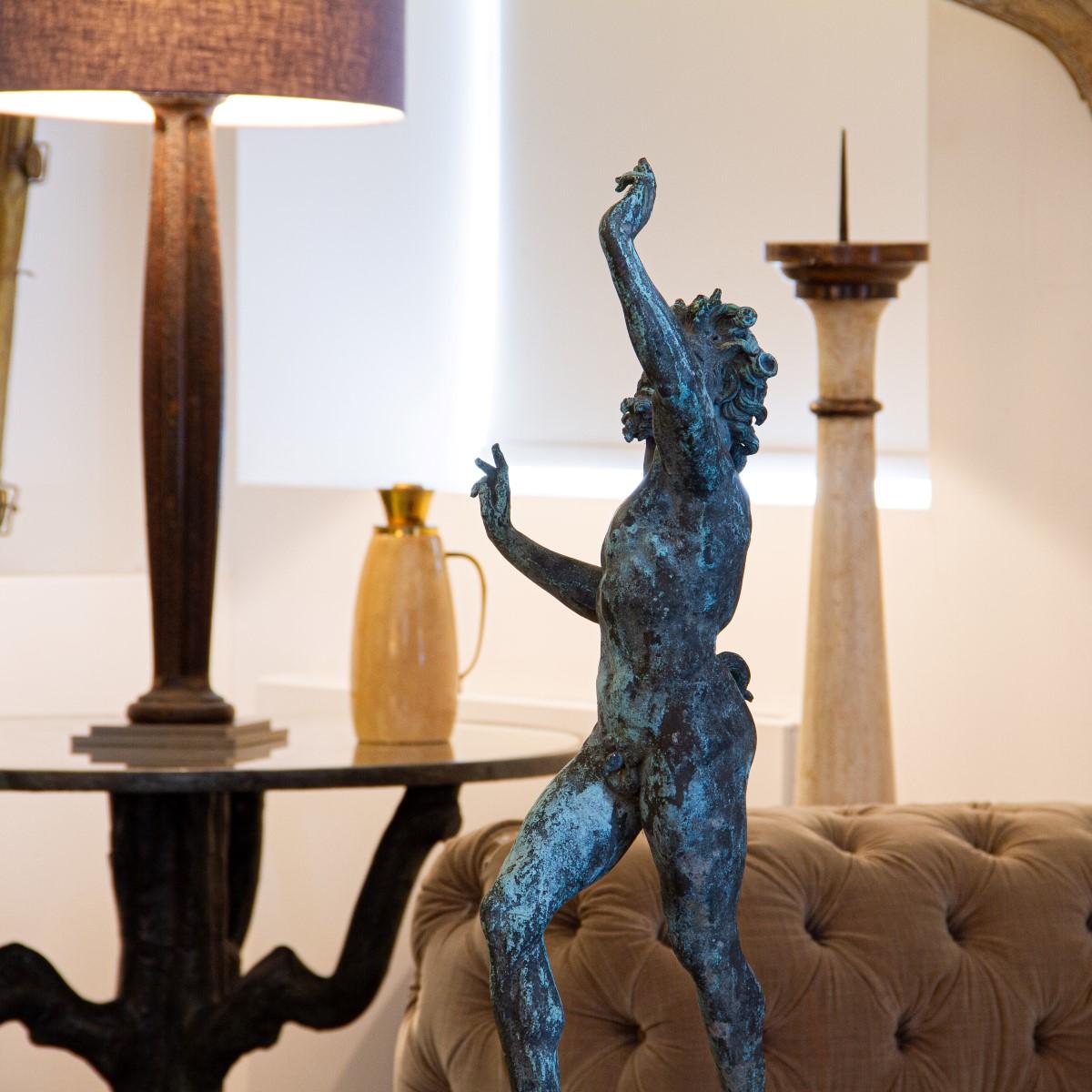 19th Century 'After the Antique' Bronze Dancing Fawn In Good Condition For Sale In Donhead St Mary, Wiltshire