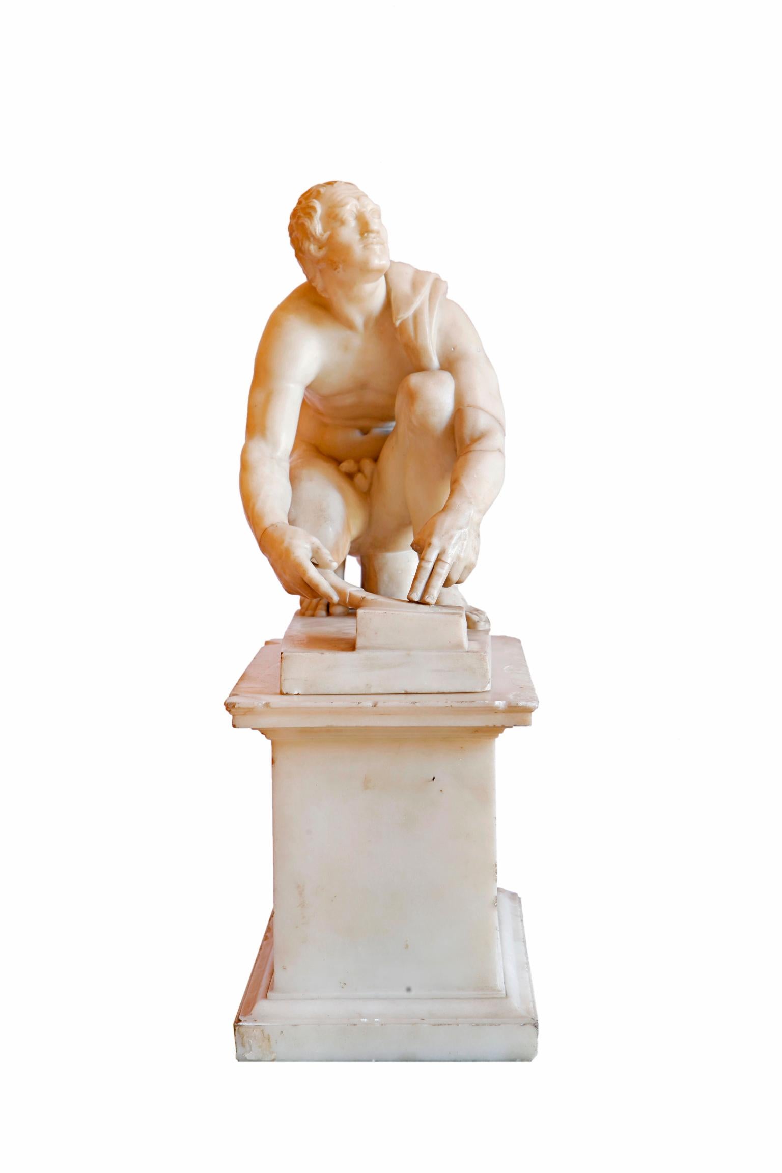 Italian 19th Century after the Antique White Marble Figure of the 
