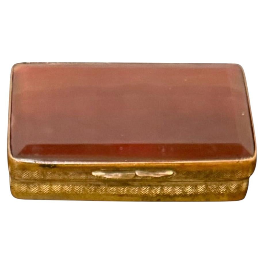 19th Century Agate and Dore Bronze Snuff Box