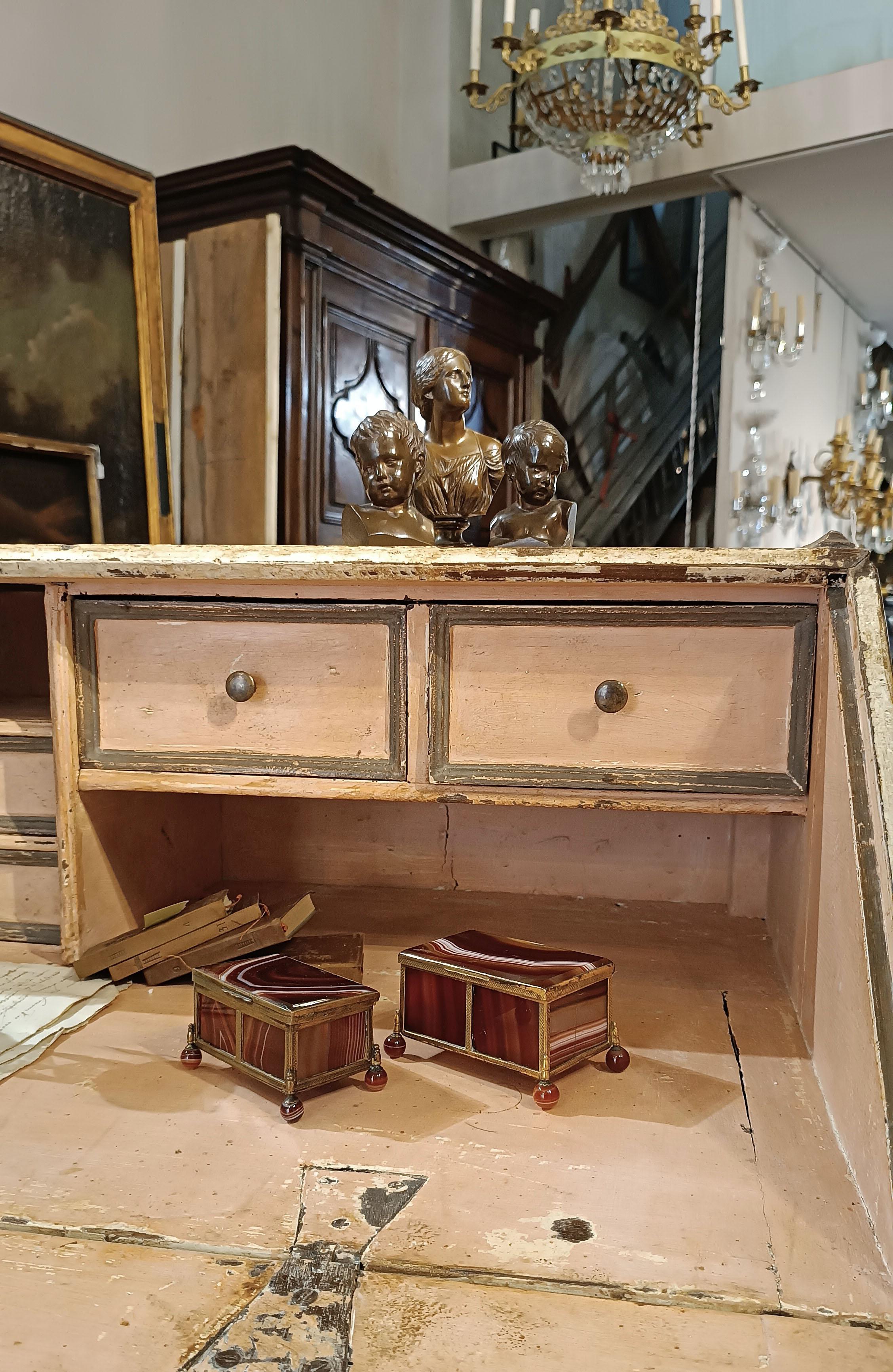 boîte à bijoux en agate du 19e siècle en vente 3