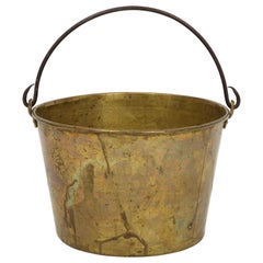 Antique 19th Century Aged Brass Cauldron 
