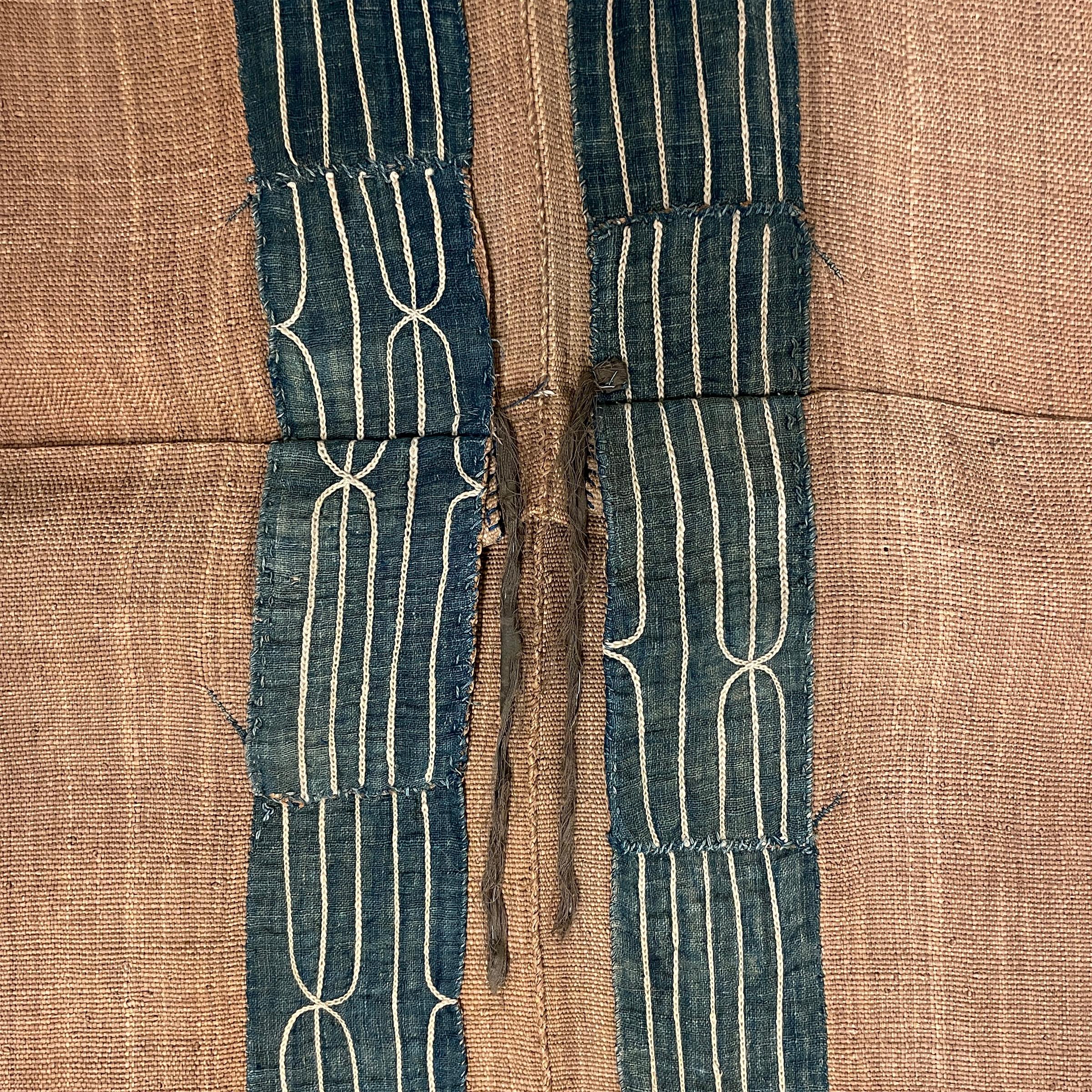 Tribal 19th Century Ainu Attus Robe on Custom Wall Mount For Sale