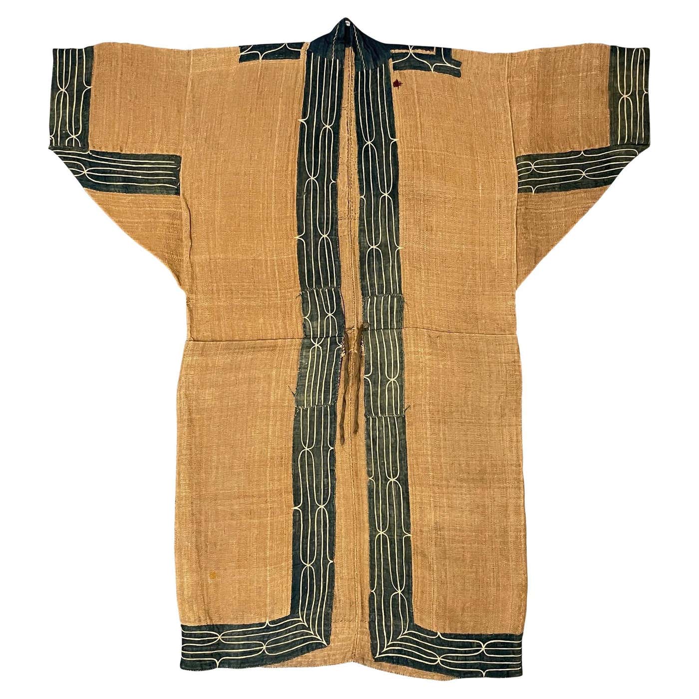 Attush Robe 19th Century Ainu Attus Robe on Custom Wall Mount For Sale at 1stDibs