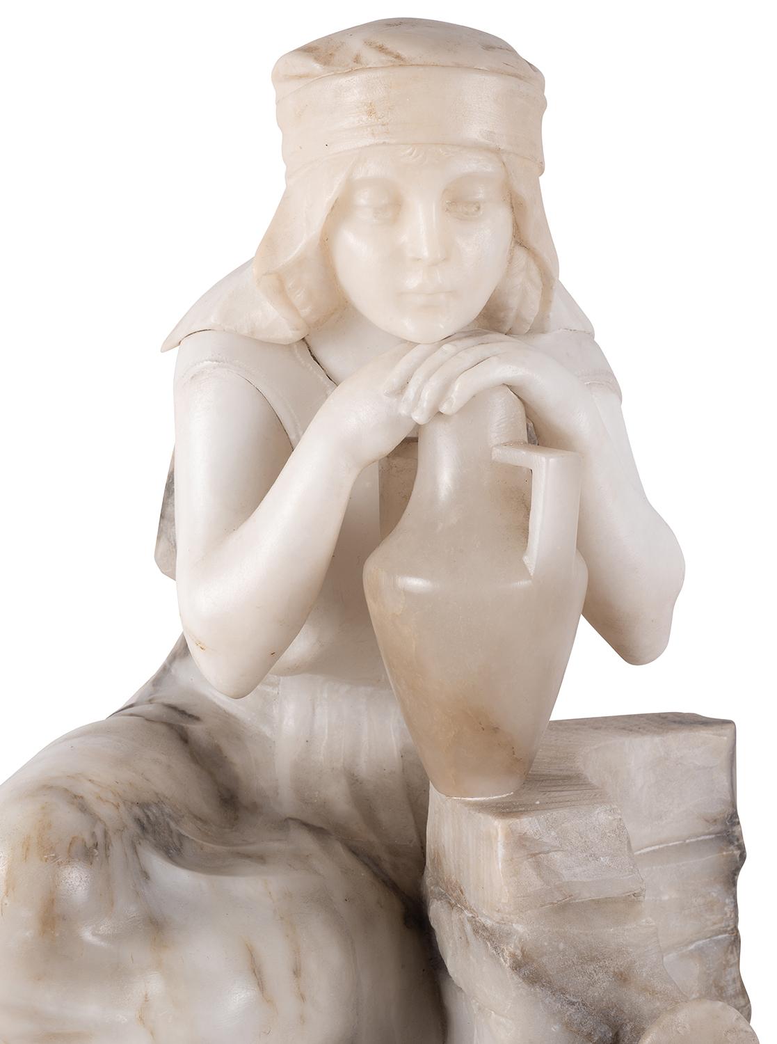 woman with water jug statue