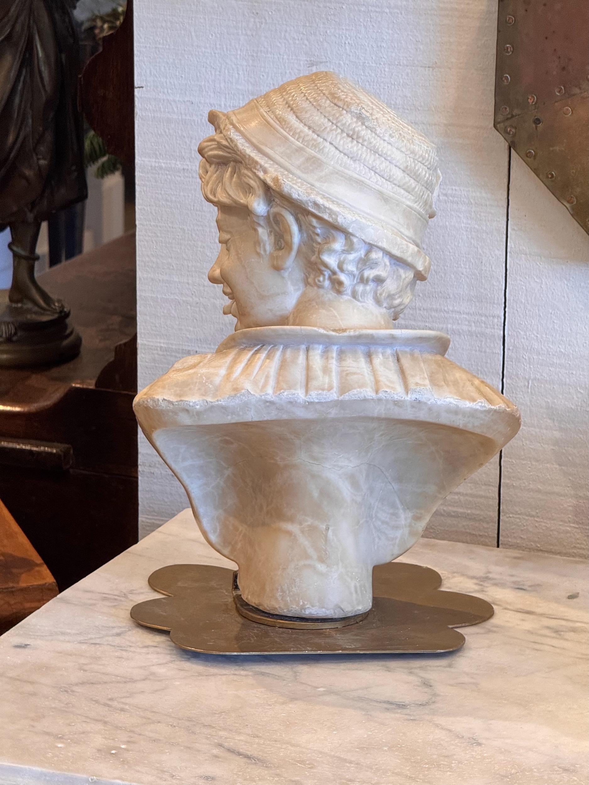 Alabastro Busto in alabastro del XIX secolo in vendita