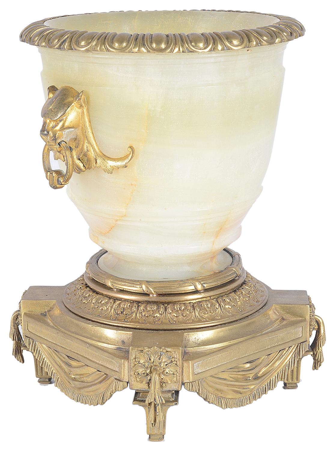 Neoclassical 19th Century Alabaster Classical Urn For Sale