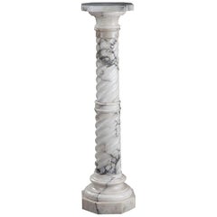 19th Century Alabaster Doric Pedestal