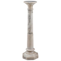 Antique 19th Century Alabaster Pedestal