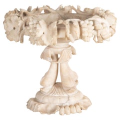 19th Century Alabaster Tazza Bowl
