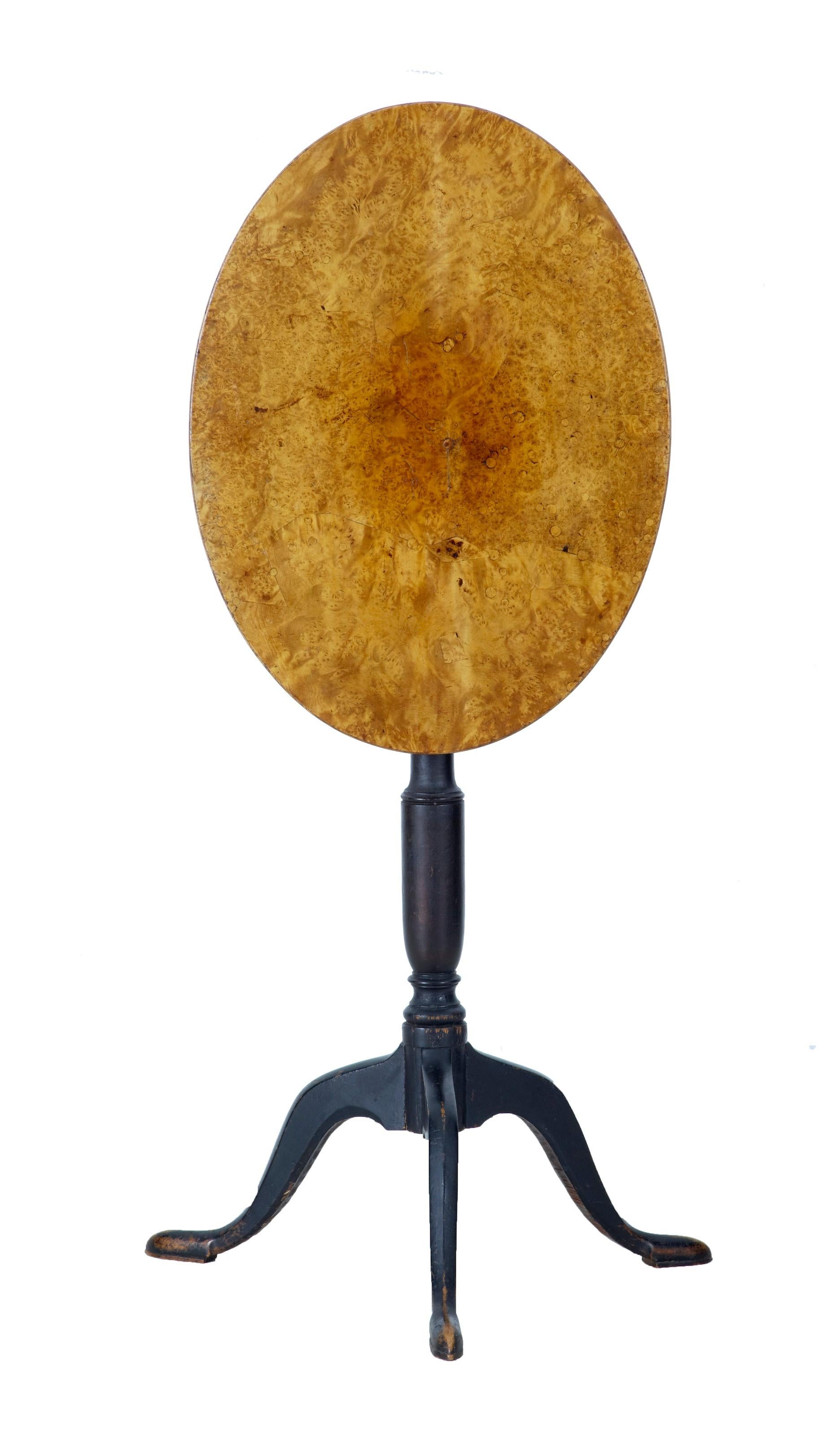 Victorian 19th Century Alder Root Small Tripod Wine Table