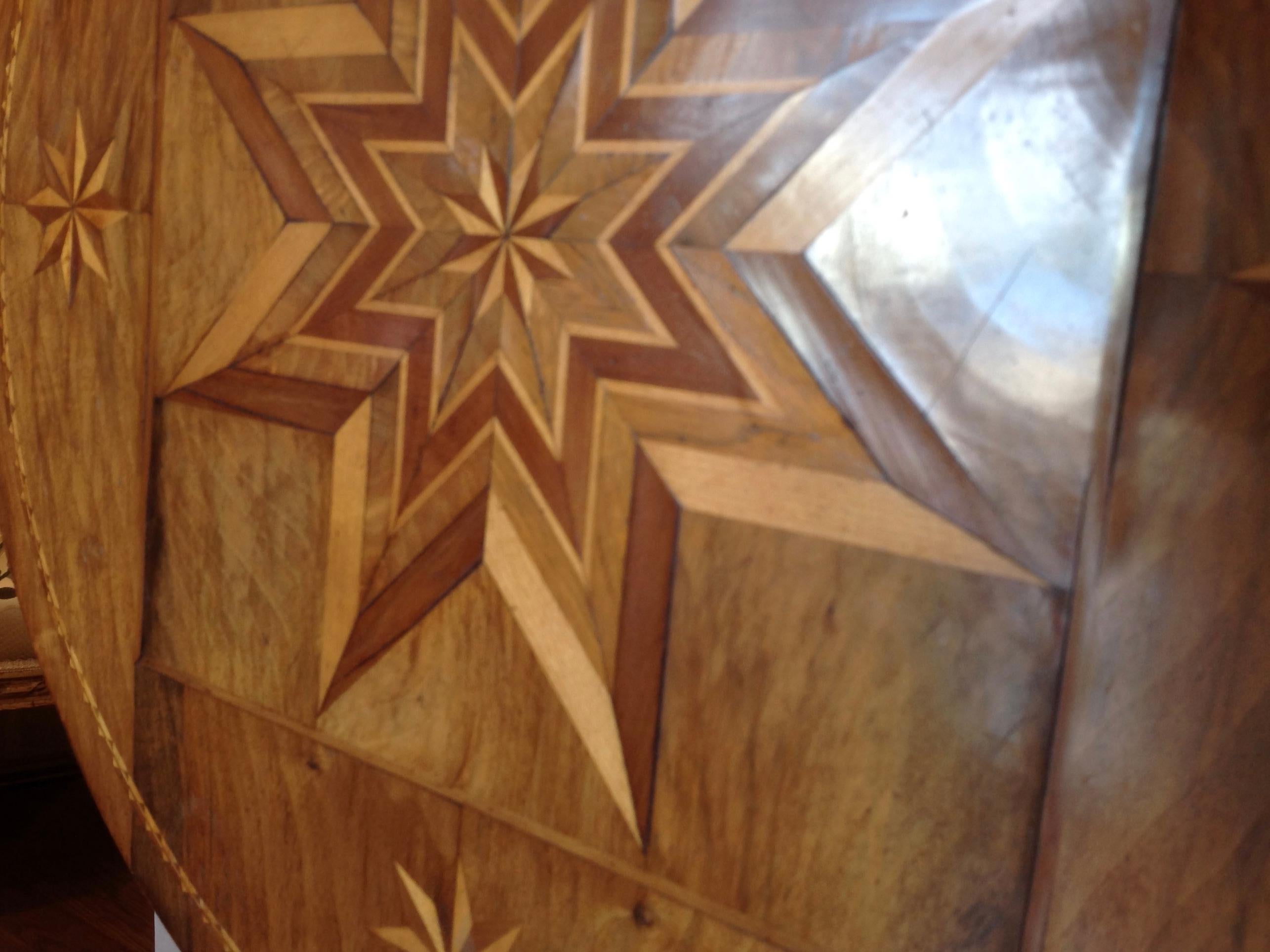 19th Century Alpine Inlaid Tilt Top Table 3