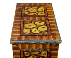 19th century Alpine region hand painted marriage chest