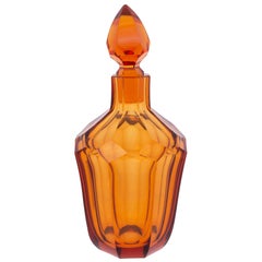 19th Century Amber Back Bar Bottle