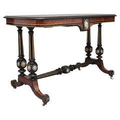 Antique 19th Century Amboyna and Ebonised Sofa Table