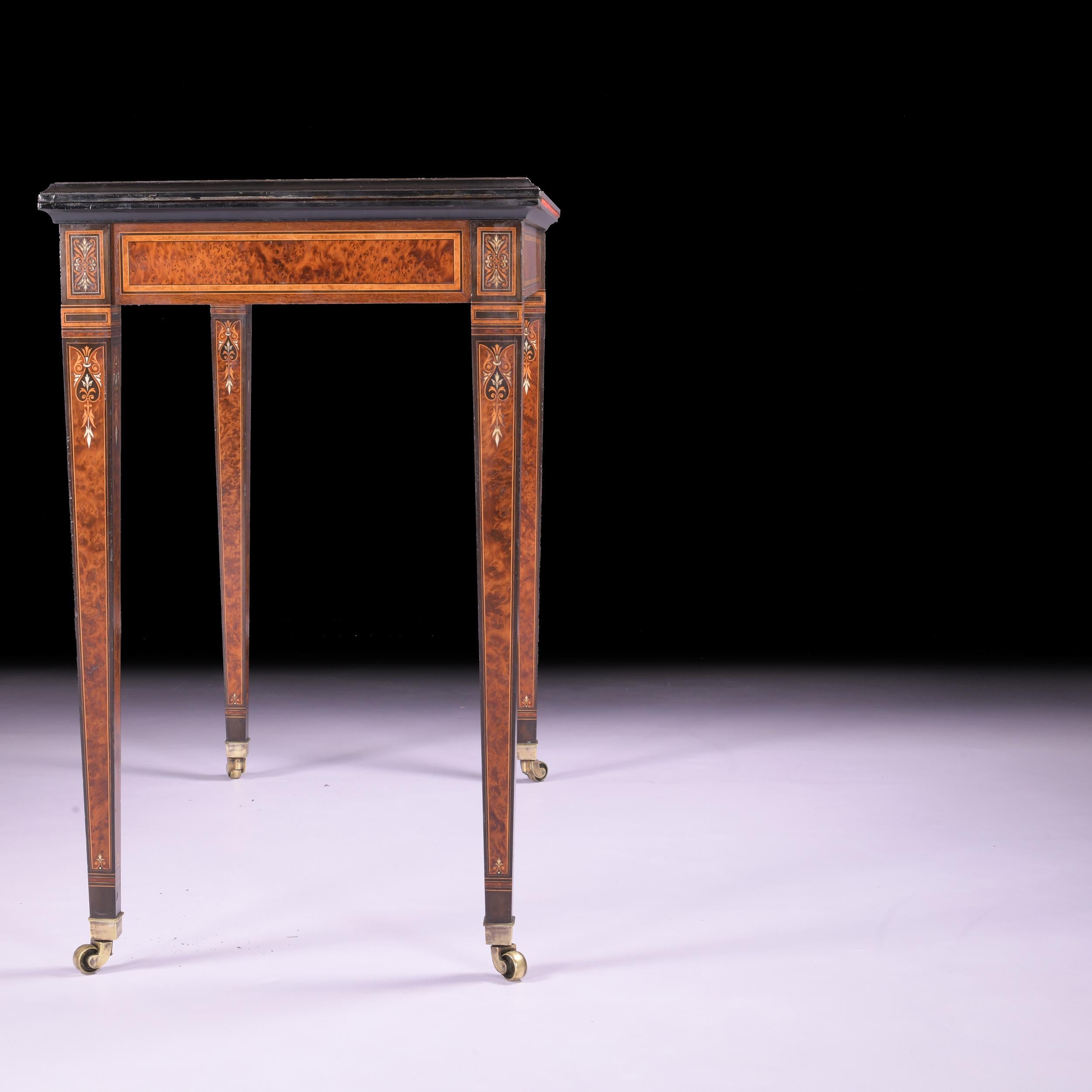 19th Century Amboyna Console/Card Table Attributed To Holland & Sons For Sale 5