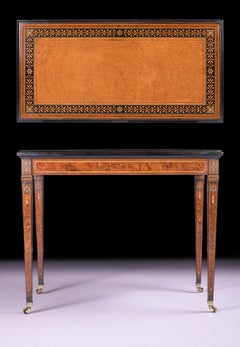 19th Century Amboyna Console/Card Table Attributed To Holland & Sons
