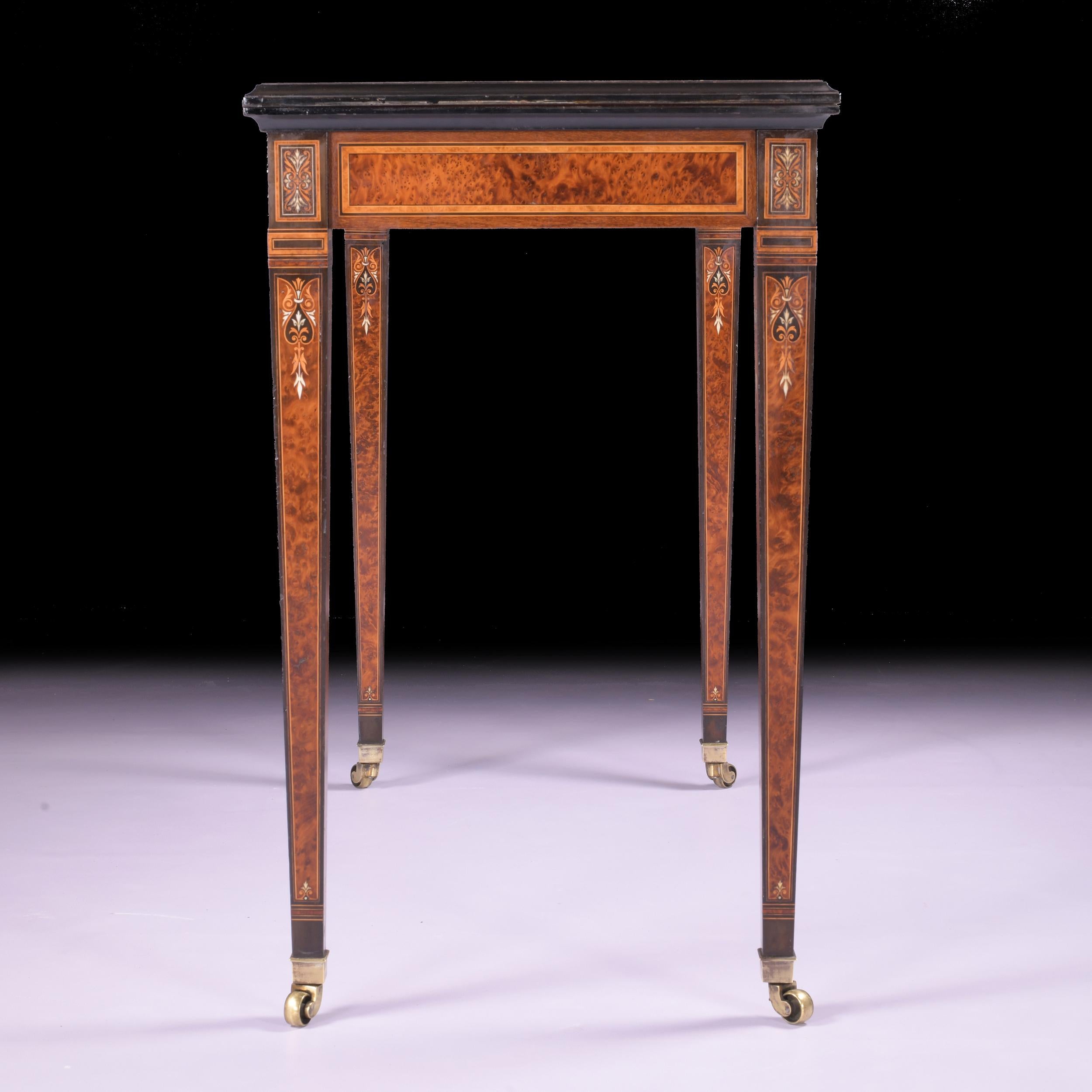 19th Century Amboyna Console/Card Table Attributed To Holland & Sons For Sale 2