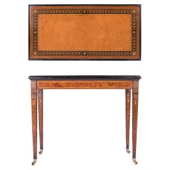 Console/table à cartes Amboyna du 19ème siècle attribuée à Holland & Sons
