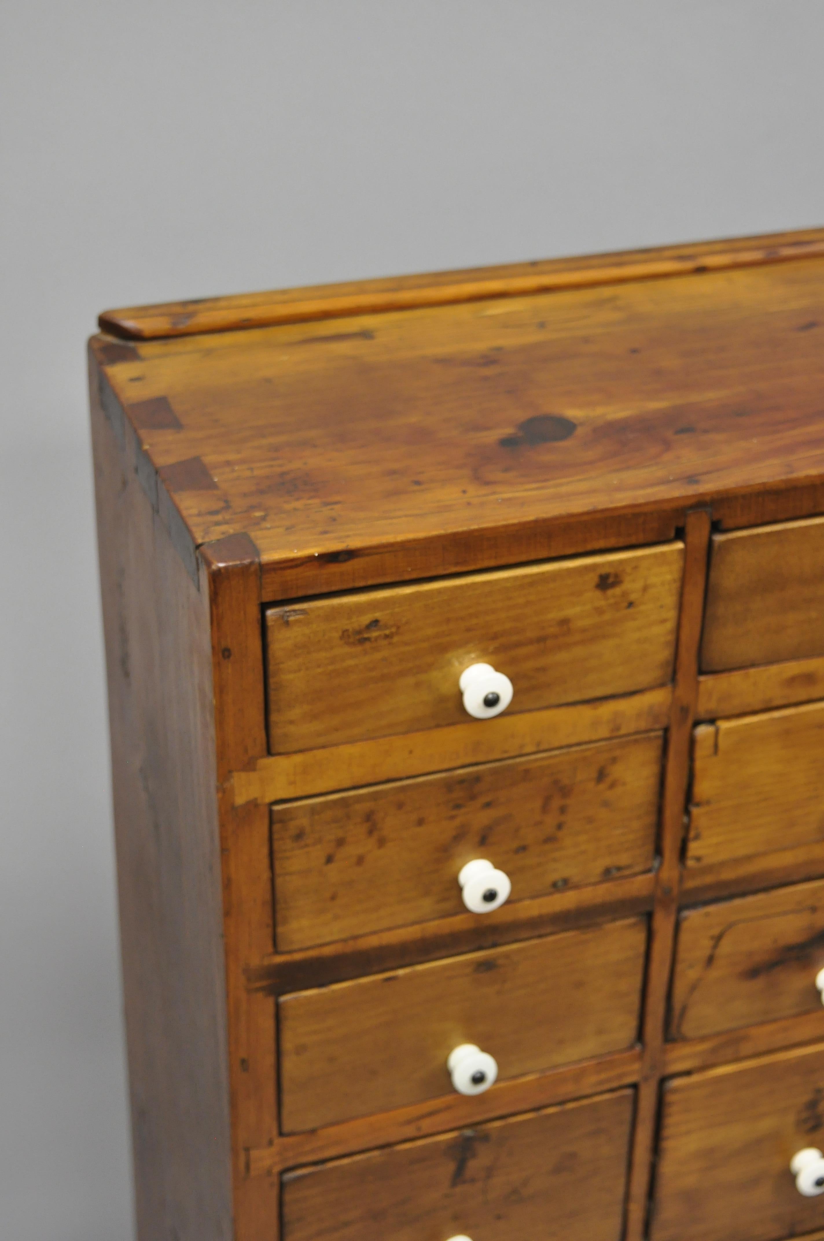 19th Century American 26 Drawer Dovetailed Pine Wood Apothecary Cabinet Chest 3